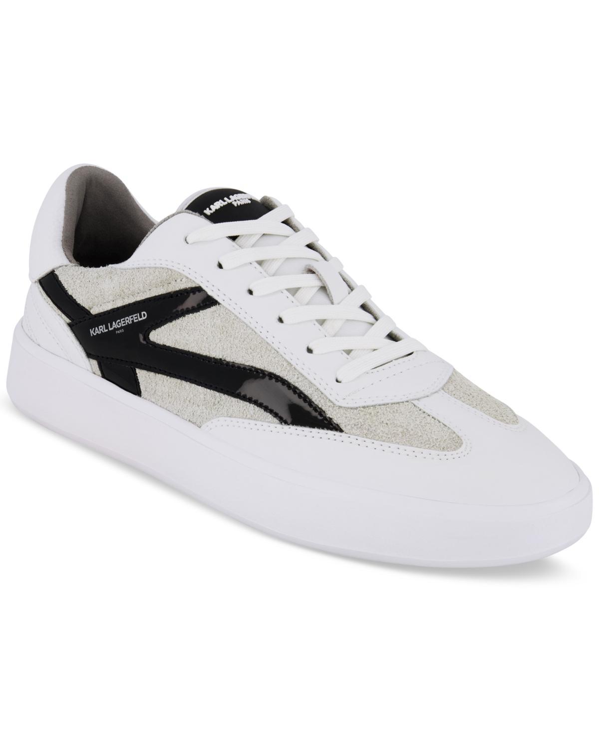 Karl Lagerfeld Paris Mens Leather & Suede Side K Sneaker Product Image