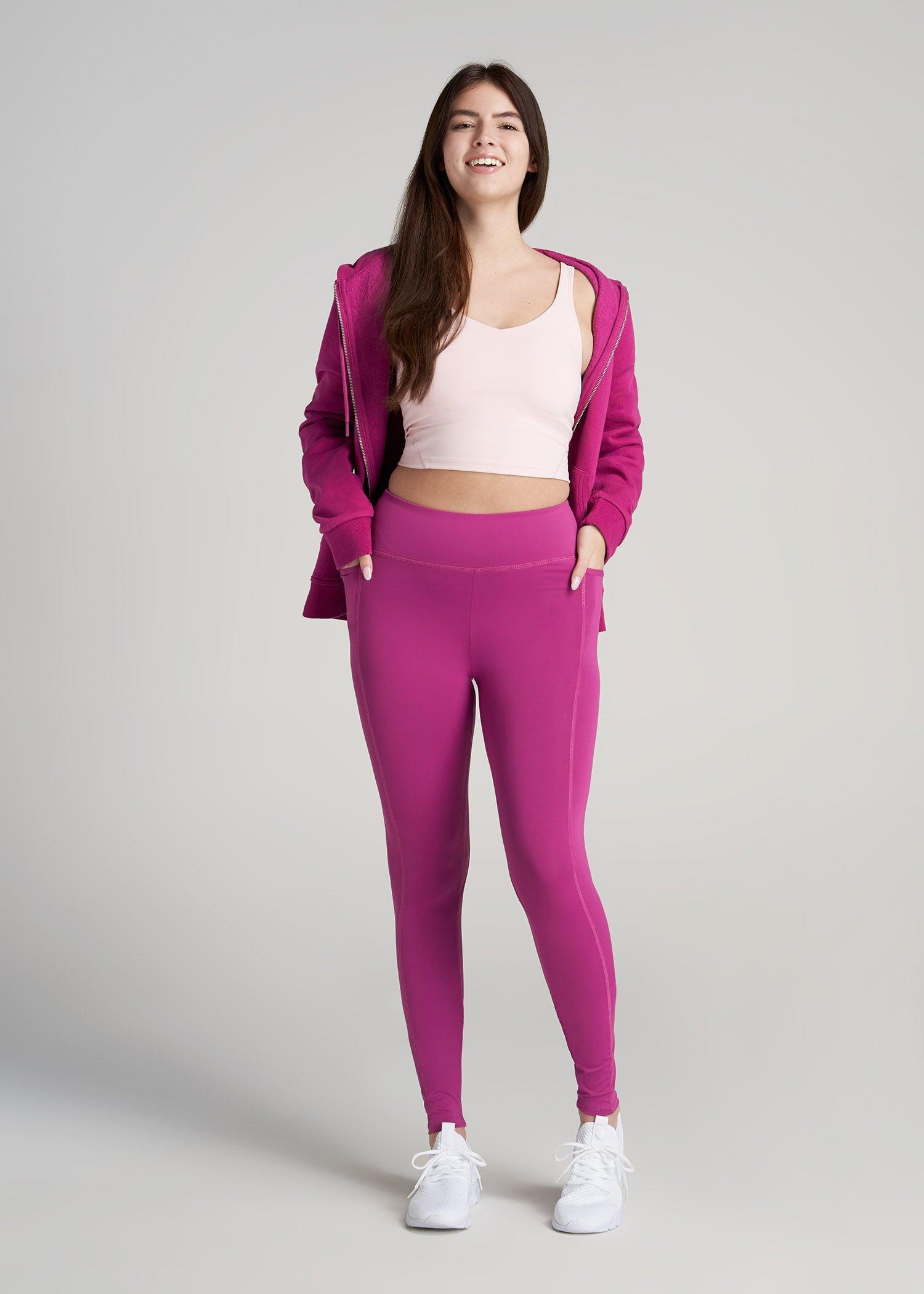 Bella Outer-Pocket Tall Women's Legging in Pink Orchid Female Product Image