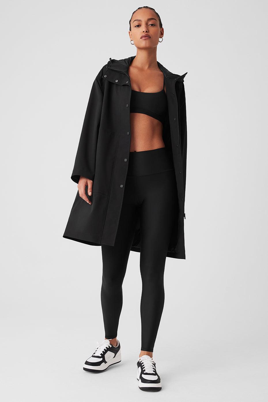 Rain Or Shine Long Coat - Black Female Product Image