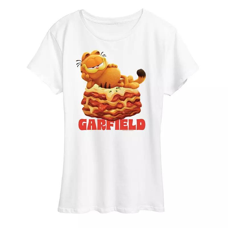 Womens The Garfield Movie On Lasagna Graphic Tee Product Image