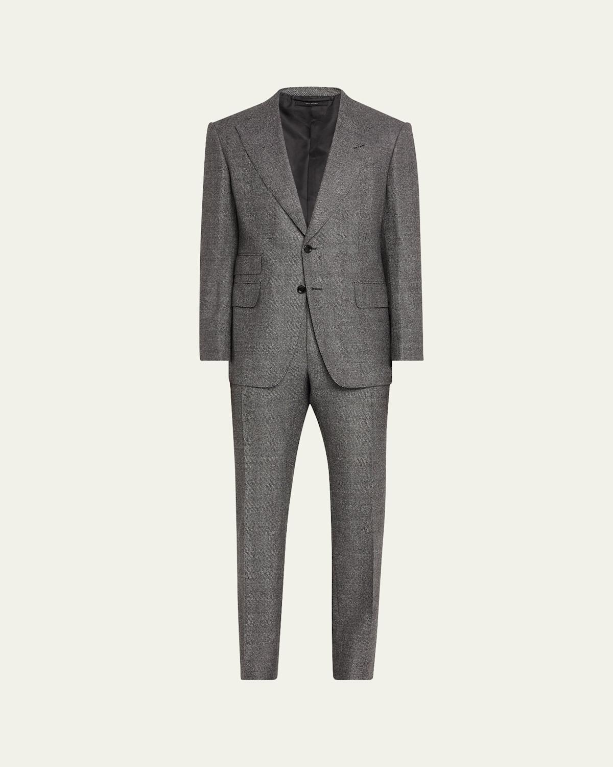 Mens Shelton Wool Sharkskin Suit Product Image