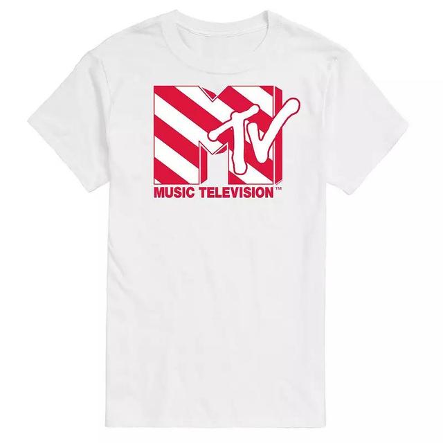 Mens MTV Candy Cane Logo Graphic Tee Product Image