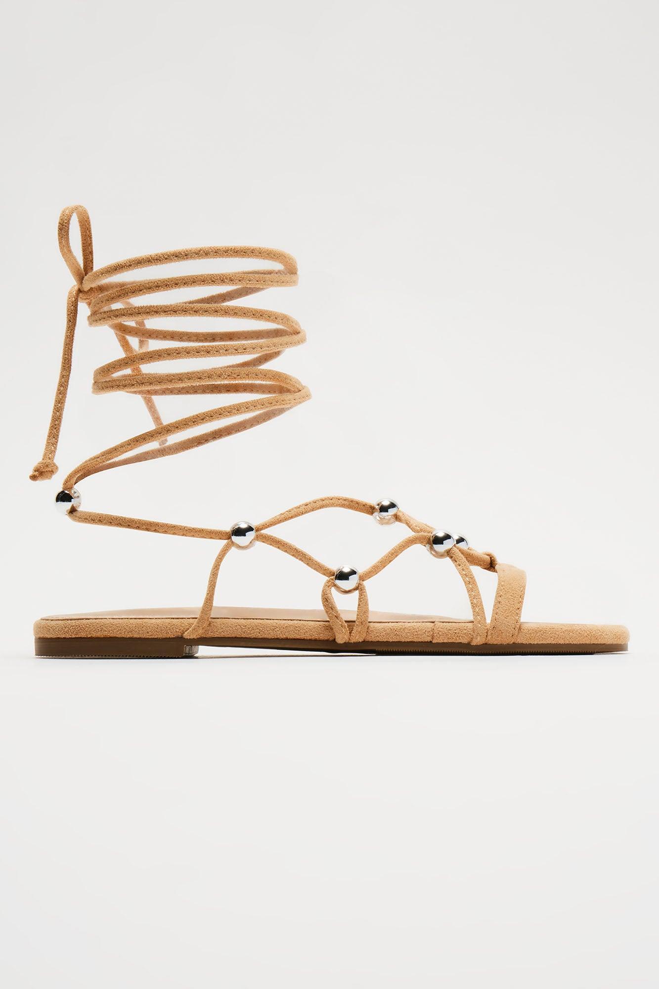 Ineza Flat Sandals - Nude Product Image