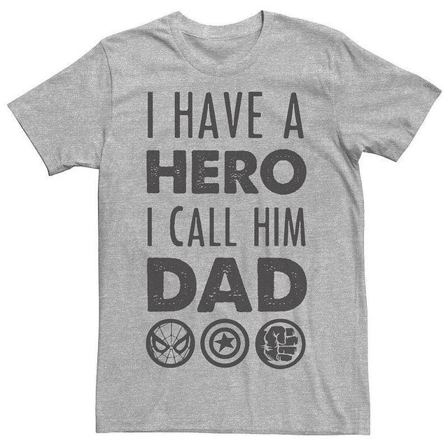 Mens Marvel Avengers I Have a Hero Graphic Tee Athletic Grey Product Image