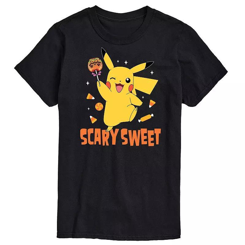 Big & Tall Pokemon Pikachu Scary Sweet Graphic Tee, Mens Product Image