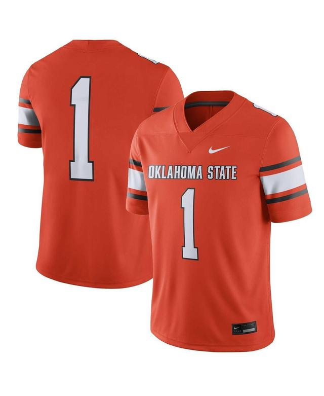 Mens Nike #1 Orange Oklahoma State Cowboys Game Jersey - Orange Product Image