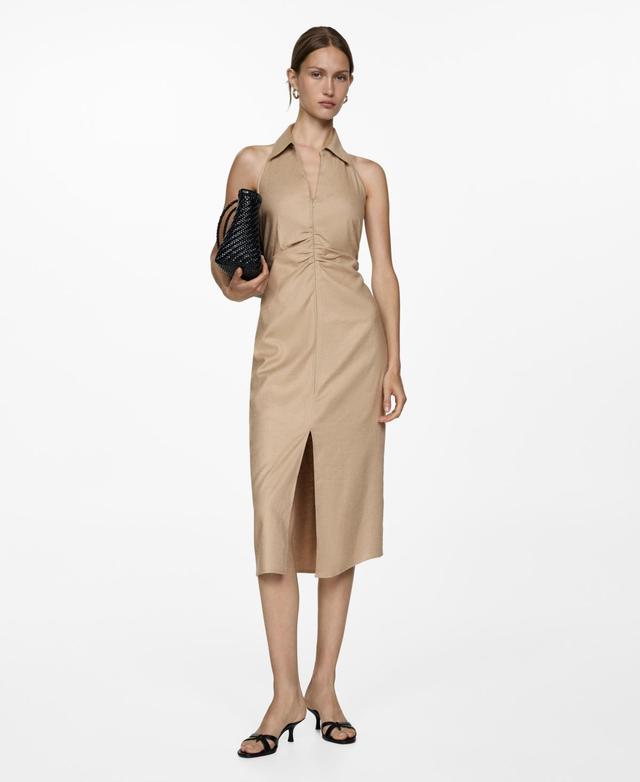 Mango Womens Opening Polo Neck Dress Product Image