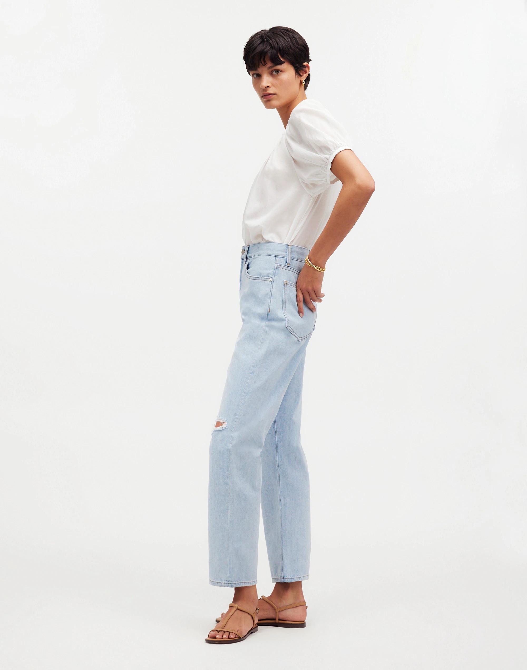 The '90s Straight Crop Jean in Fitzgerald Wash Product Image