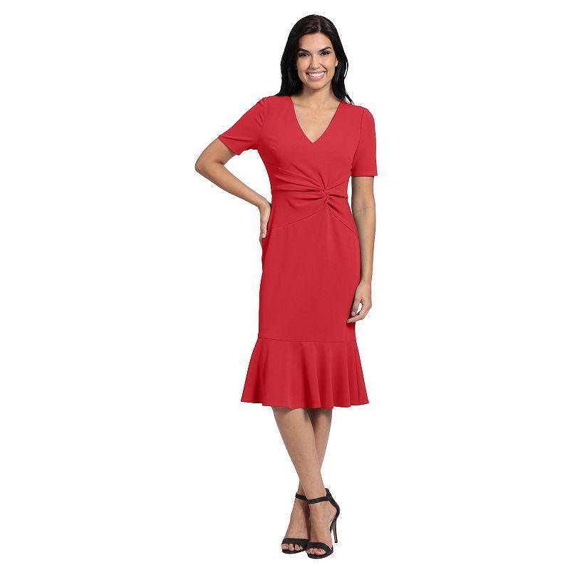 London Times Petite Twisted Sheath Dress Product Image