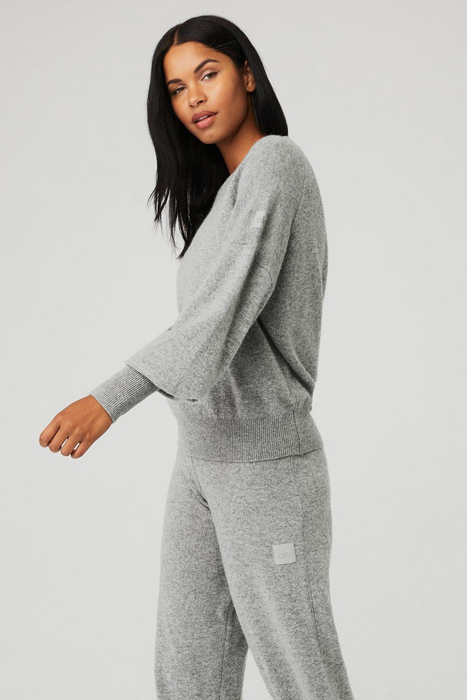 Cashmere Jet Set Crew - Dove Grey Heather Female Product Image