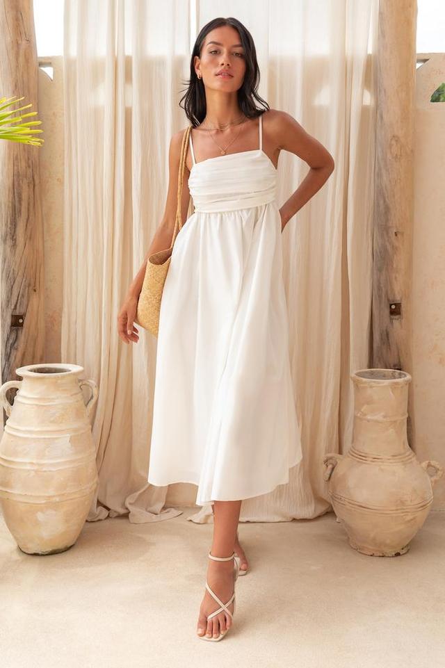 Dreamscapes Midi Dress White Product Image