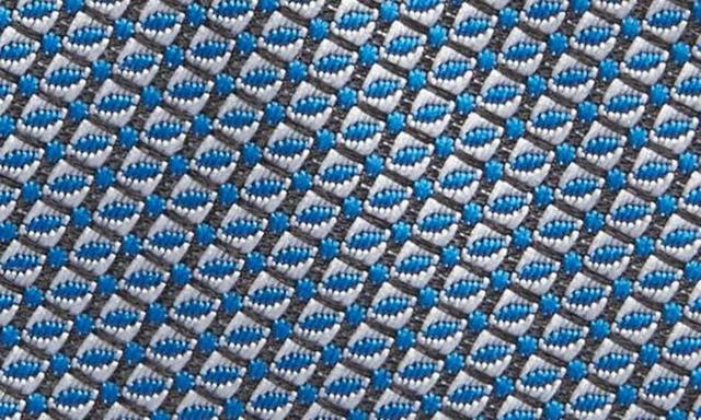 Neat Geometric Tie In Dark Blue Product Image