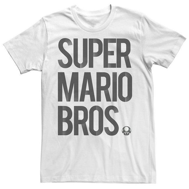 Mens Nintendo Super Mario Bros. Bold Simple Tee White Product Image