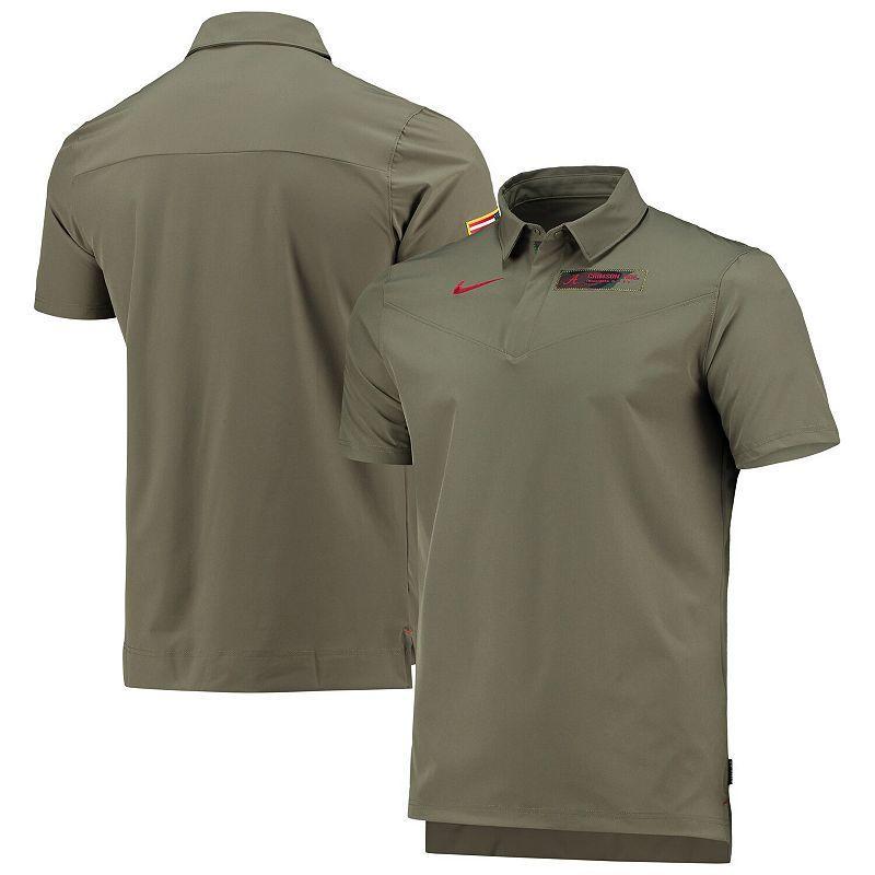 Mens Nike Olive Alabama Crimson Tide UV Collegiate Performance Polo Product Image