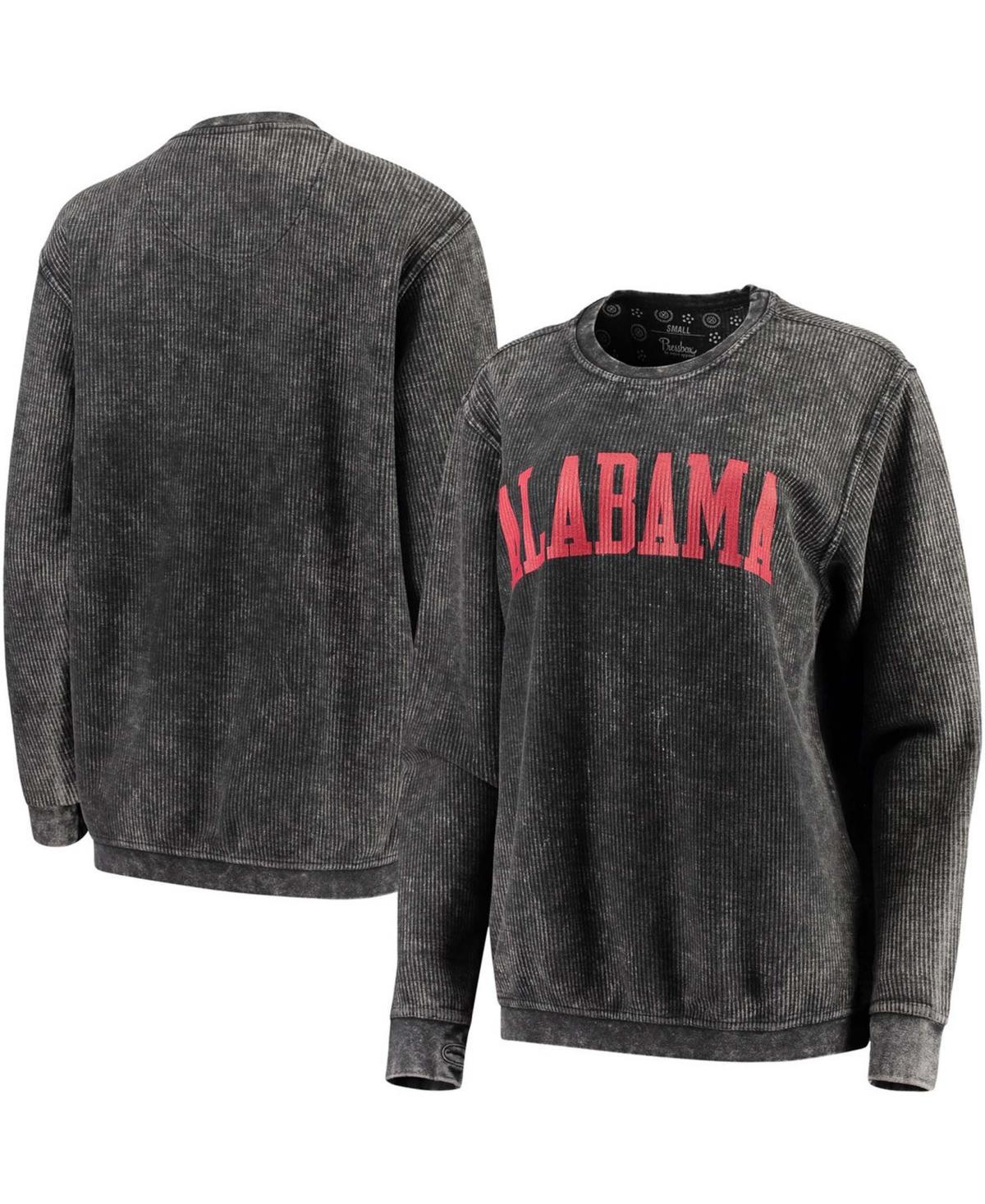 Womens Pressbox Alabama Crimson Tide Comfy Cord Vintage Wash Basic Arch Pullover Sweatshirt Product Image