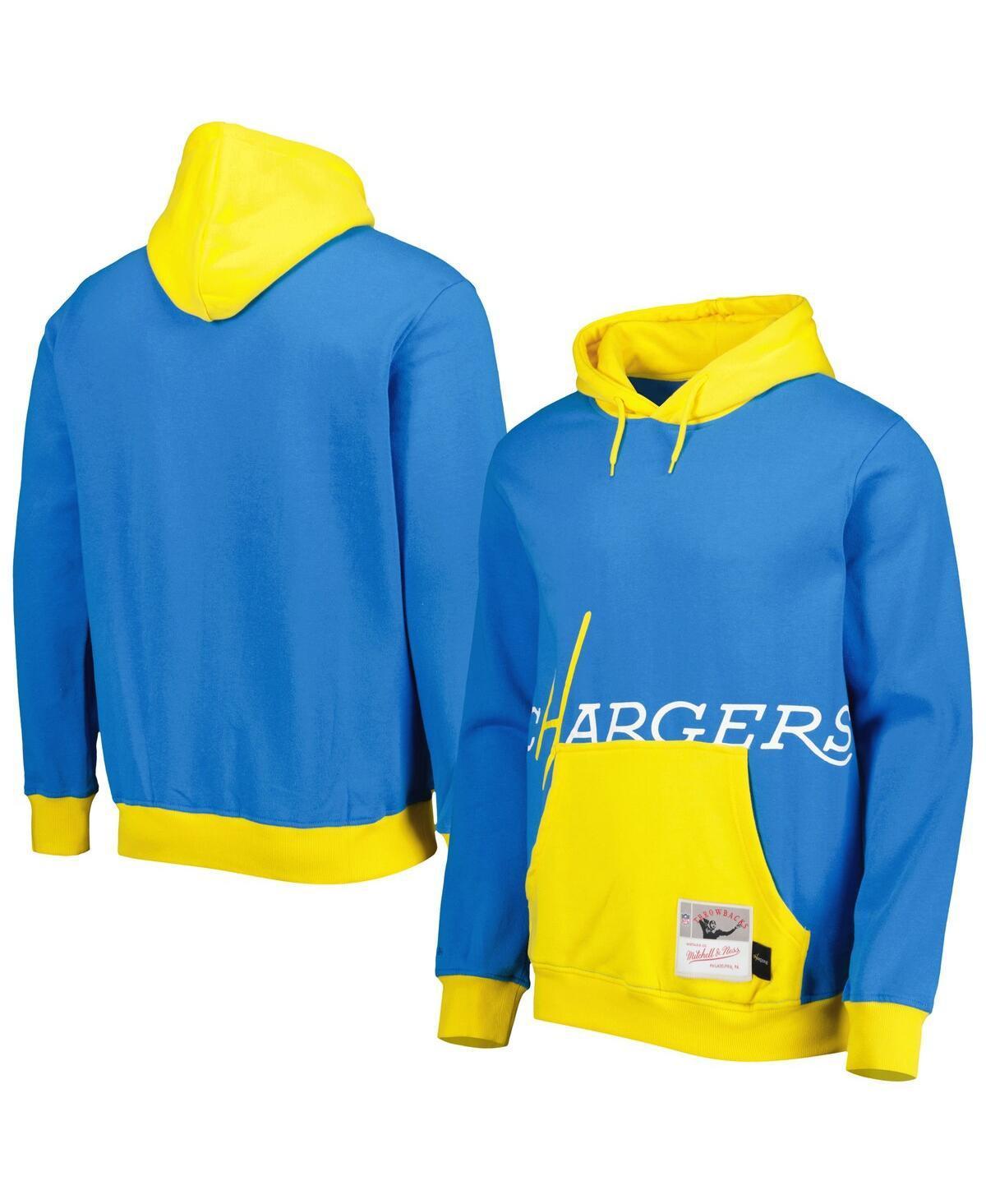 Mens Mitchell & Ness Powder Blue Los Angeles Chargers Big Face 5.0 Pullover Hoodie Product Image