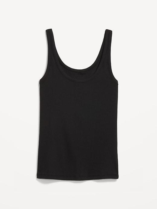 First-Layer Ribbed Scoop-Neck Tank Top Product Image