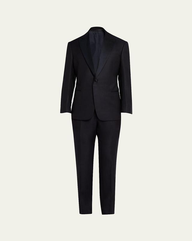 Mens Wool-Silk Solid Tuxedo Product Image