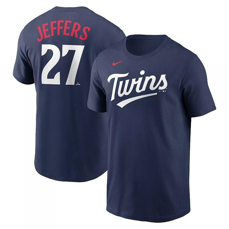 Mens Nike Ryan Jeffers Minnesota Twins Player Name & Number T-Shirt Blue Product Image