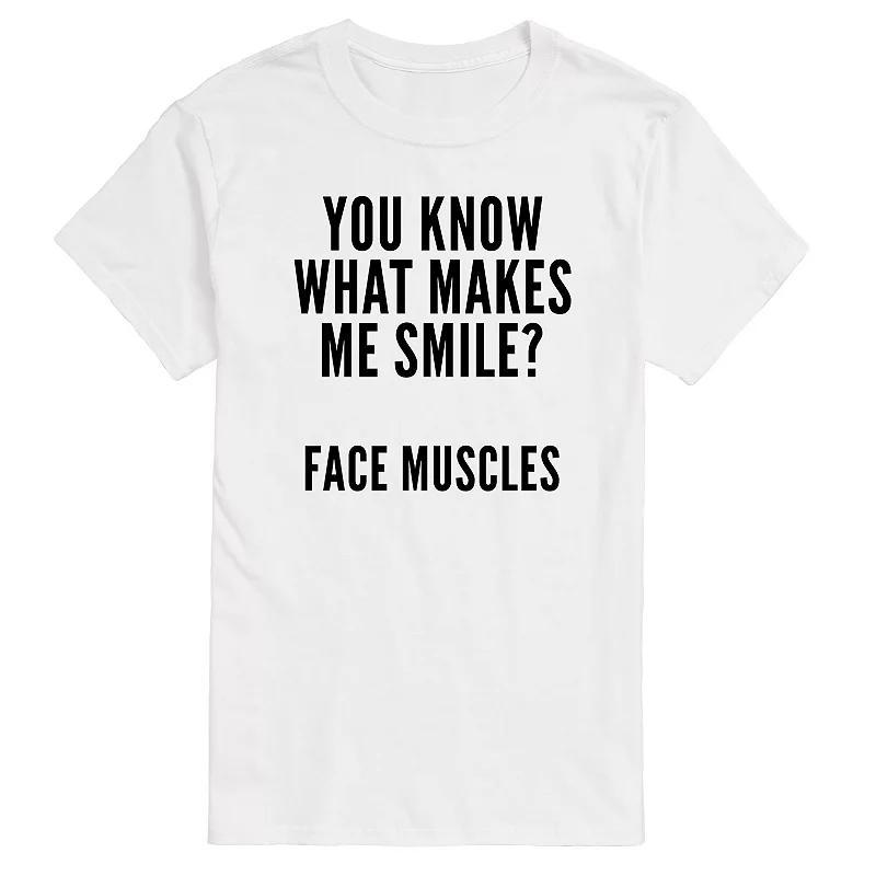 Big & Tall You Know What Makes Me Smile Graphic Tee, Mens White Product Image