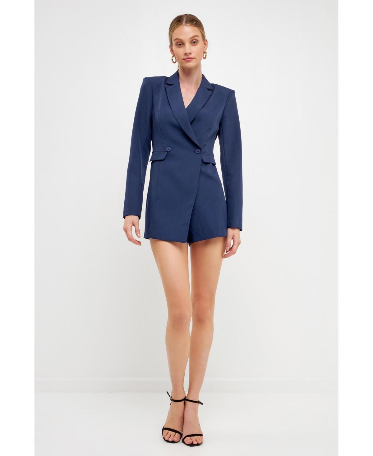 endless rose Womens Suit Blazer Romper Product Image