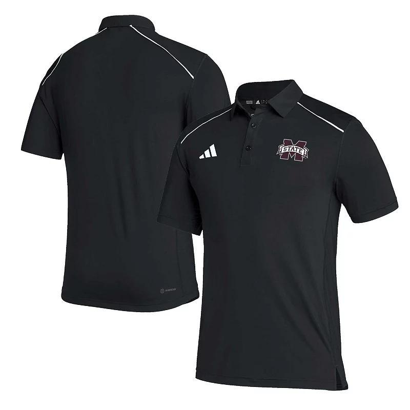 Mens adidas Red NC State Wolfpack Coaches AEROREADY Polo Product Image