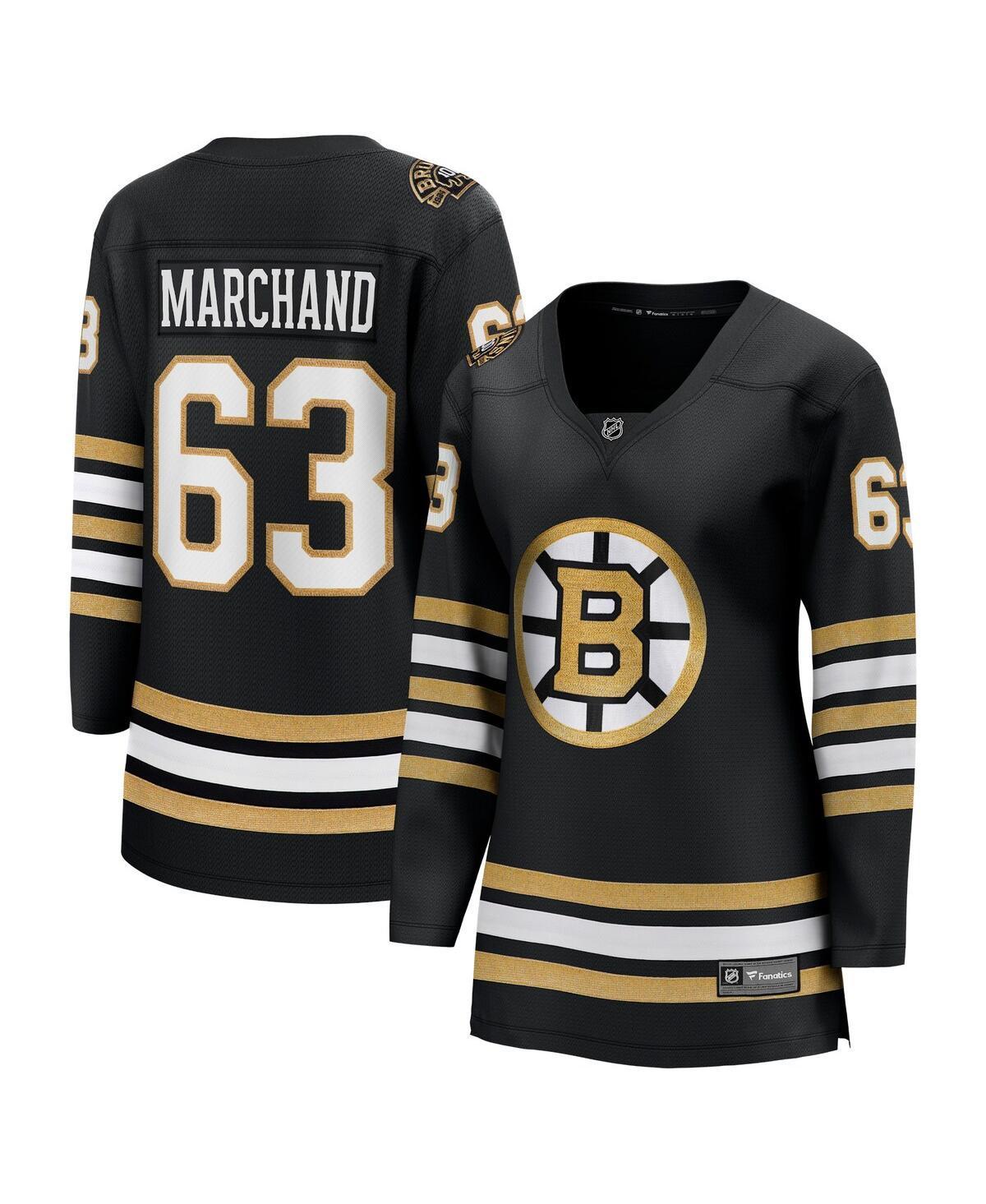 Womens Fanatics Branded Brad Marchand Boston Bruins 100th Anniversary Premier Breakaway Player Jersey Product Image