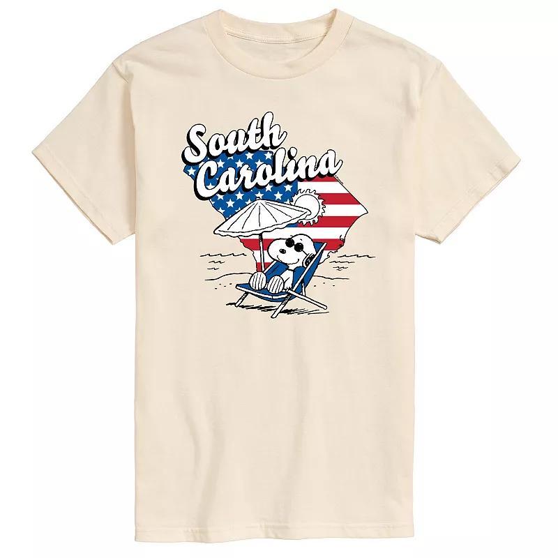 Mens Peanuts Snoopy South Carolina Americana Graphic Tee Ivory Product Image