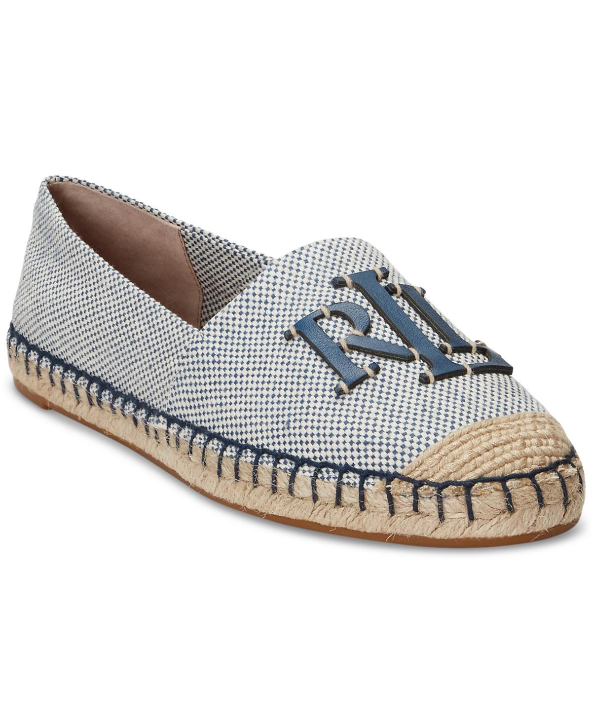 Lauren Ralph Lauren Womens Cameron Iii Logo Slip-On Espadrille Flats - Natural Product Image