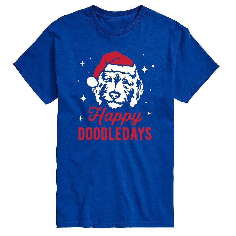 Big & Tall Happy Doodledays Tee, Mens Med Blue Product Image