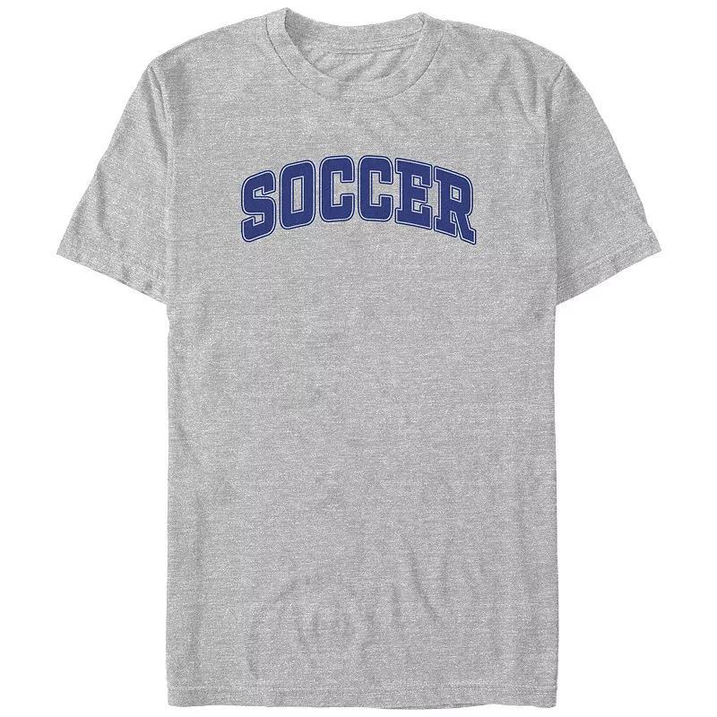 Big & Tall Soccer Graphic Tee, Mens Athletic Grey Product Image