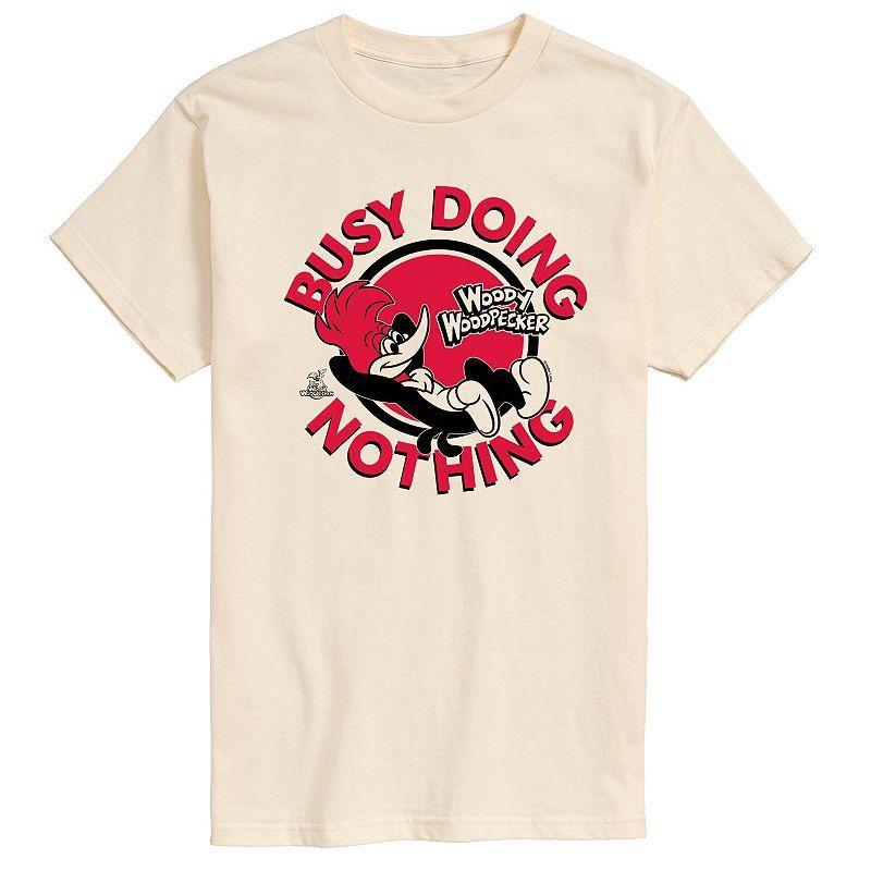 Mens Woody Woodpecker Busy Doing Nothing Graphic Tee Product Image