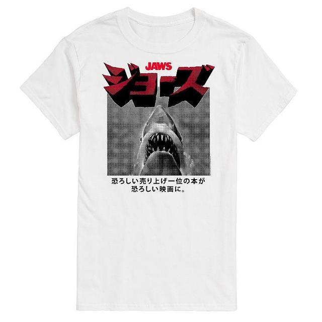 Big & Tall Jaws Tee, Mens White Product Image