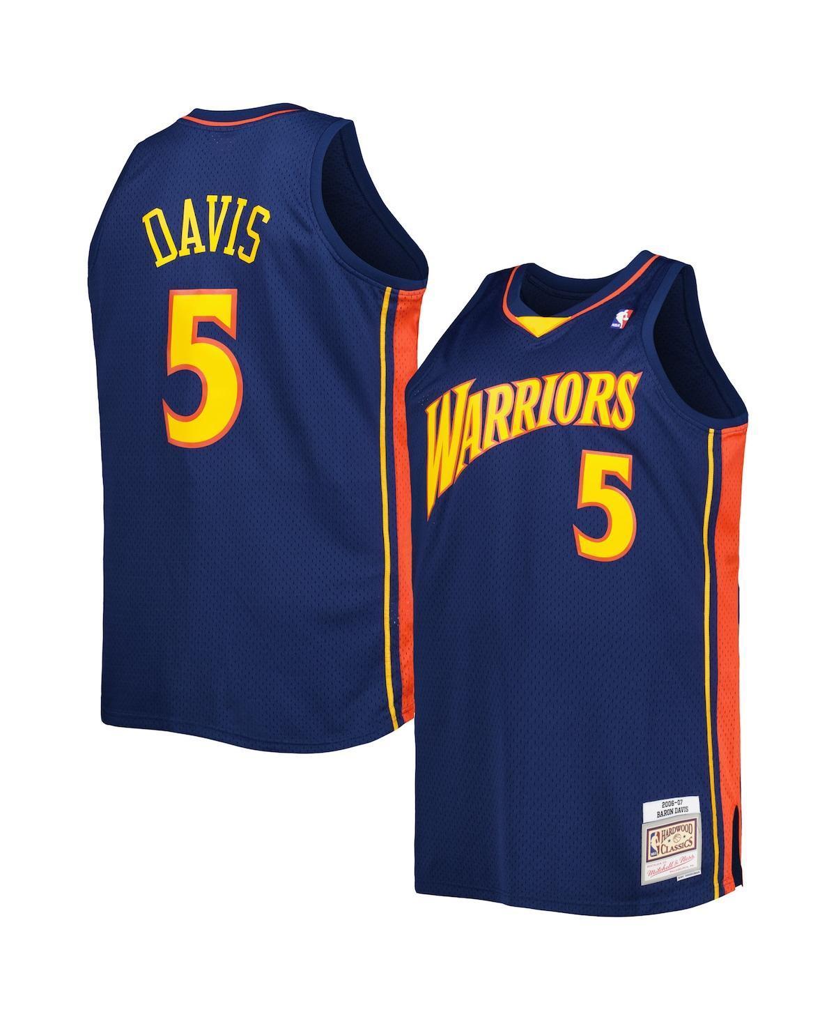 Mens Mitchell & Ness Baron Davis Navy Golden State Warriors Big and Tall Hardwood Classics 2006-07 Swingman Jersey - Navy Product Image