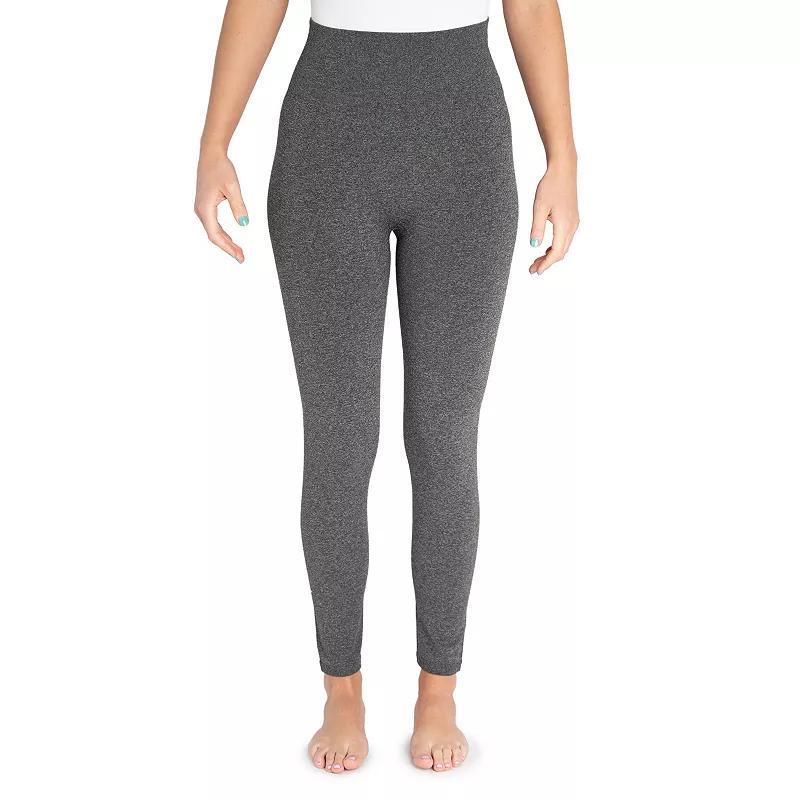 Womens MUK LUKS Fleece Lined Leggings Grey Heather Product Image