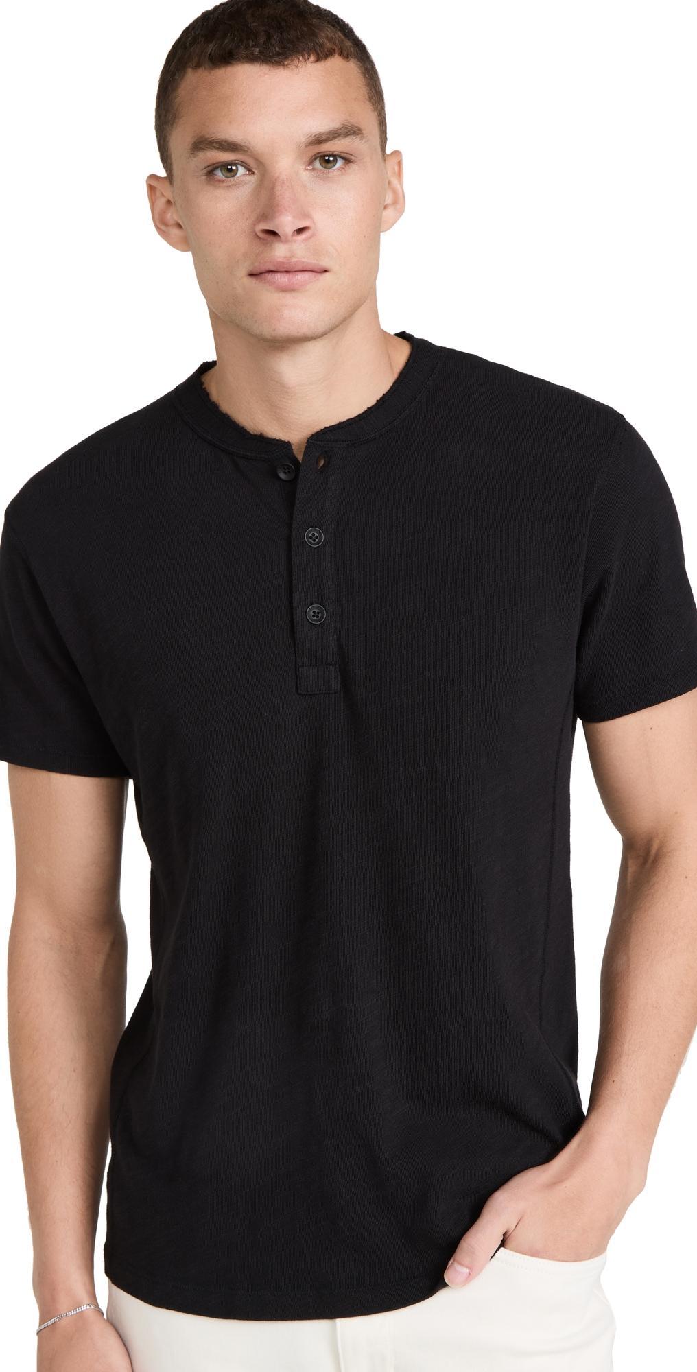 rag & bone Classic Short Sleeve Henley Product Image