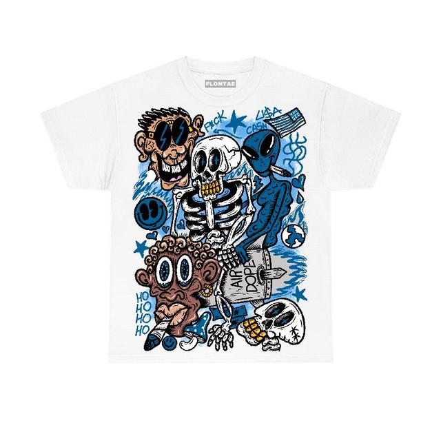 Military Blue 4s Flontae T-Shirt Friends Graphic Product Image