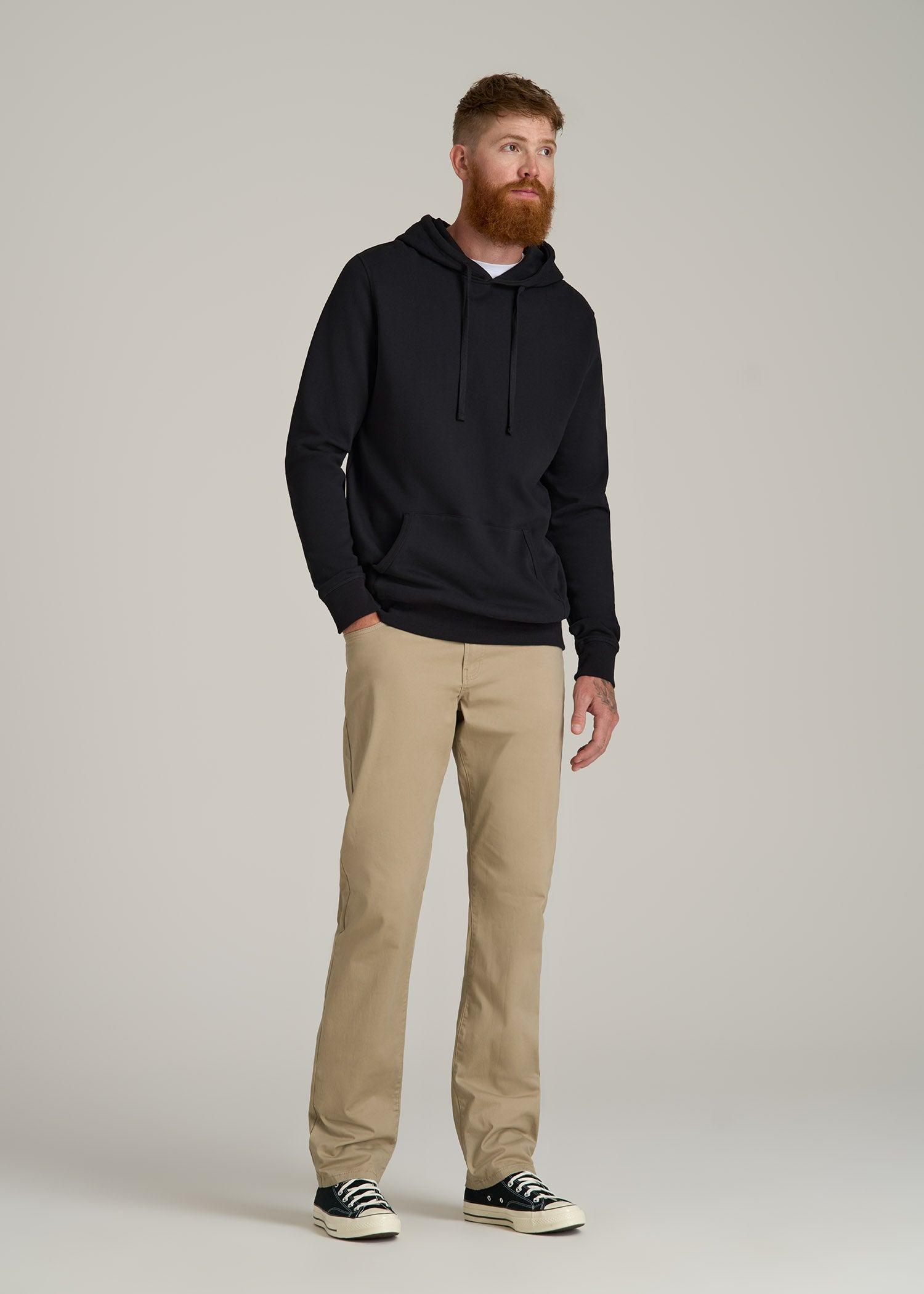 Wearever 2.0 Fleece Hoodie for Tall Men in Black Product Image