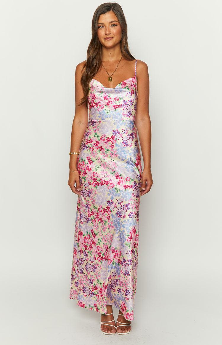 Laufry Yellow Floral Print Maxi Dress Product Image