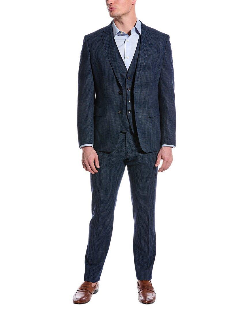 Boss  3pc Slim Fit Wool-blend Suit In Blue Product Image