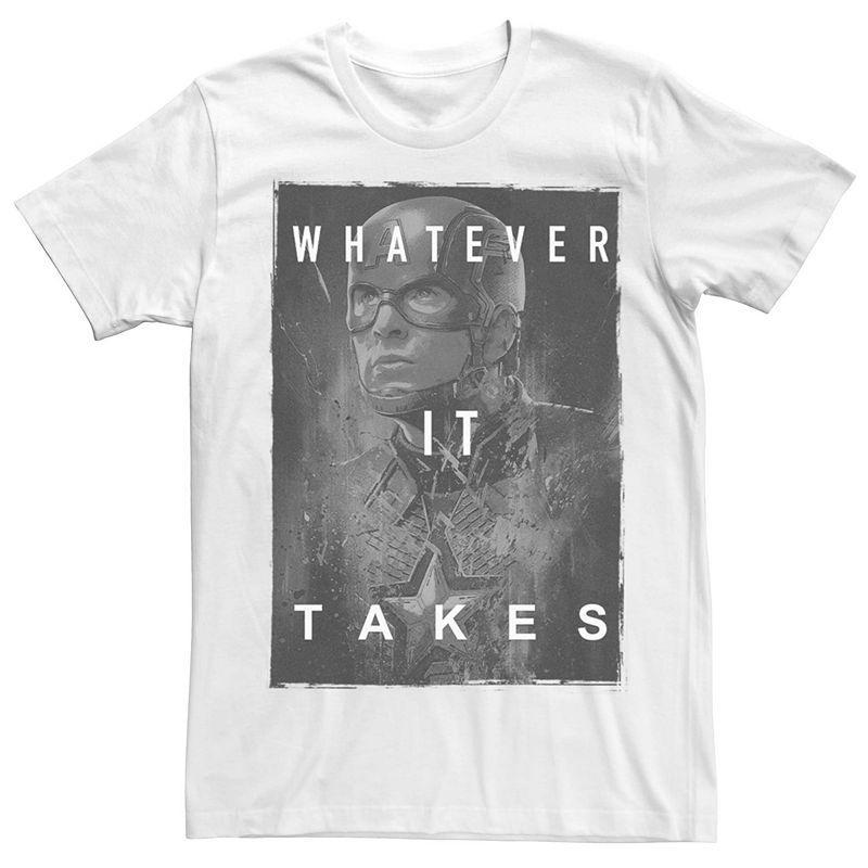 Mens Marvel Captain America Whatever It Takes Tee White Product Image