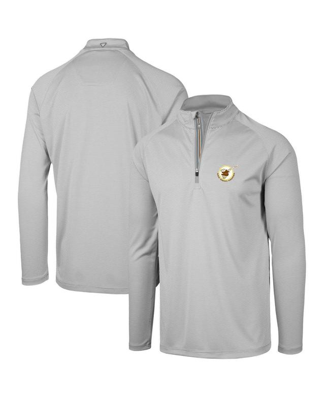 Mens LevelWear Gray San Diego Padres Orion Historic Logo Raglan Quarter-Zip Jacket Product Image