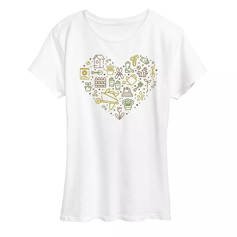 Womens Gardening Supplies Heart Graphic Tee Product Image