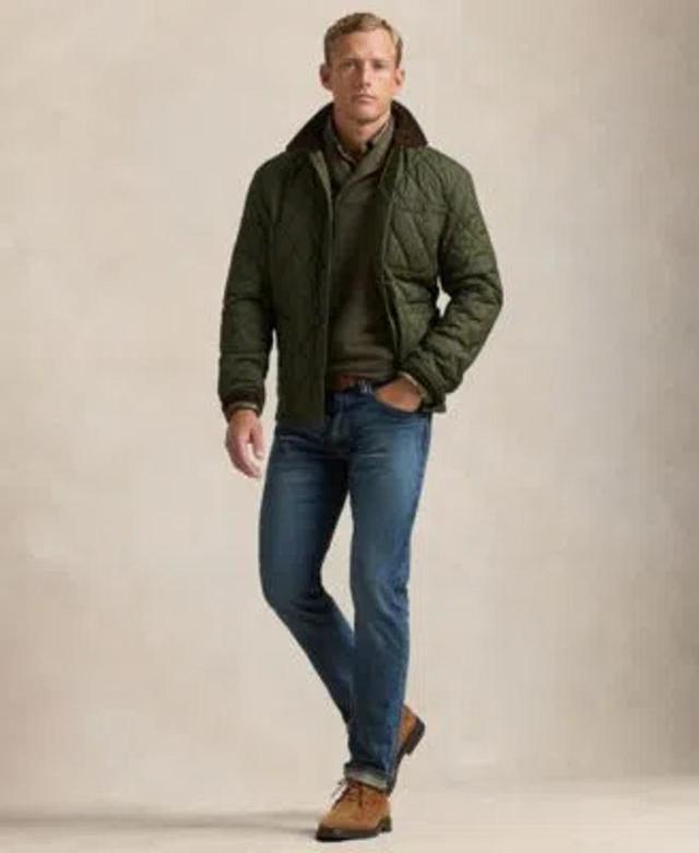 POLO RALPH LAUREN Mens Utility Jacket Luxury Jersey Pullover Oxford Shirt Slim Straight Jeans Suede Chukka Boot In Teak Product Image