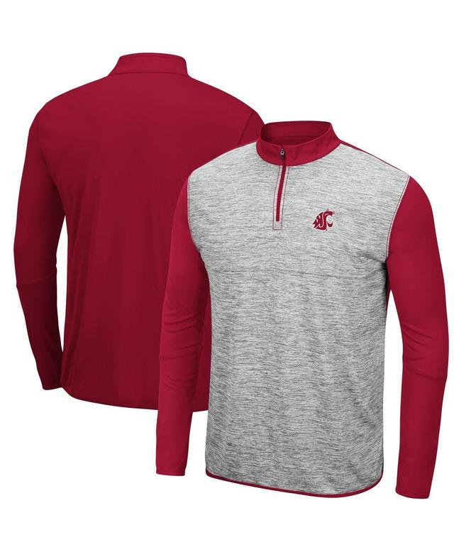 Mens Heathered Gray Washington State Cougars Prospect Quarter-Zip Jacket - Heathered Gray Product Image