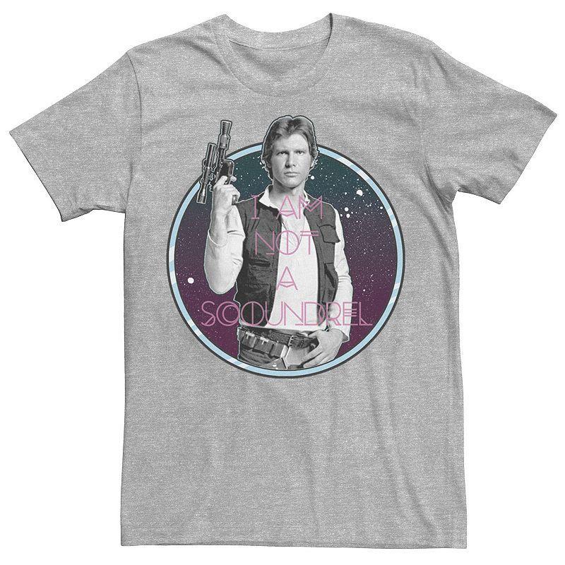 Mens Star Wars Han Solo Not a Scoundrel Classic Pose Tee Athletic Grey Product Image