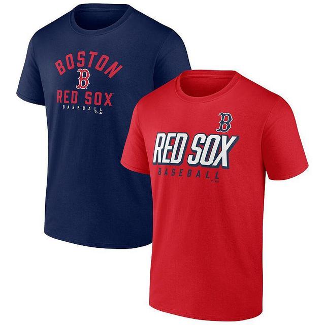 Mens Fanatics Branded /Navy Boston Sox Player Pack T-Shirt Combo Set Product Image