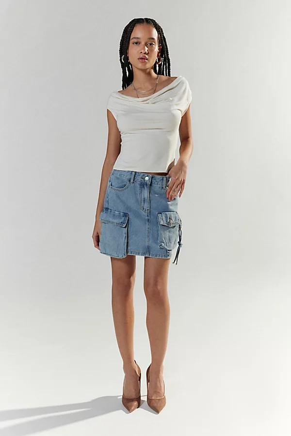 Rare London Denim Cargo Mini Skirt Womens at Urban Outfitters Product Image