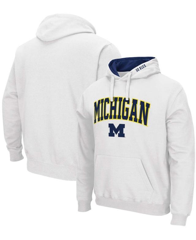 Mens Colosseum Michigan Wolverines Arch & Logo 3.0 Pullover Hoodie Product Image