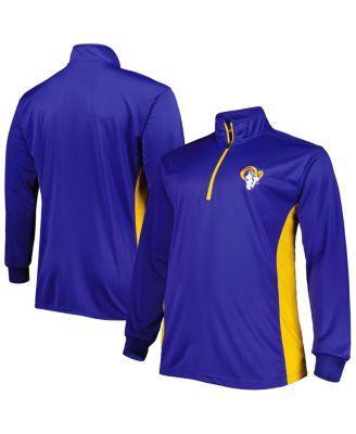 Mens Royal Los Angeles Rams Big and Tall Quarter-Zip Top Product Image